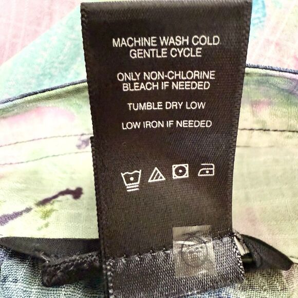 Ali Miles Shirt Women S Multi Color Abstract Print Button Front Colorful Artsy - Picture 10 of 12